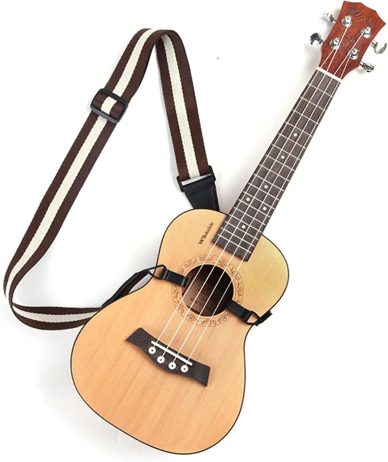 Cheerock Adjustable Ukulele Strap, No-Drill Ukulele Straps Adult Size, Easy to Use with Double J Hooks, Ukulele Accessories - Image 1
